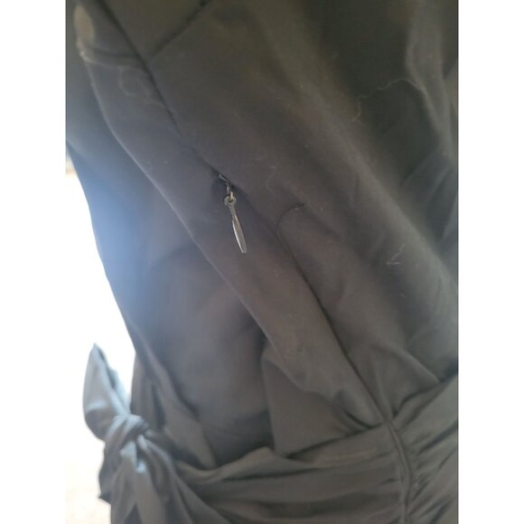 Nordstrom Cynthia Steffe Black Rolled Sleeve Tie Bow Detail Knee Length Dress - Picture 7 of 11